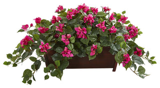Bougainvillea Artificial Plant in Decorative Planter, Pink