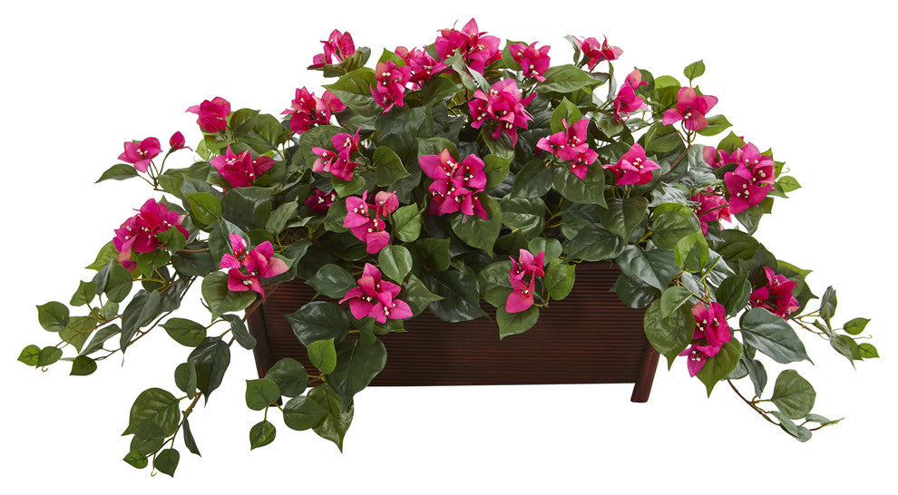 Bougainvillea Artificial Plant in Decorative Planter, Pink