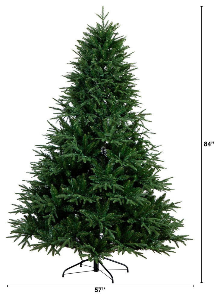 7ft. Pre-Lit Artificial Edmonton Fir Light Show Memory Shape Christmas Tree