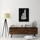 "New Hampshire Black and White Map" Fine Art Print