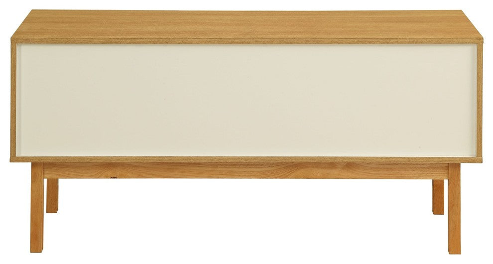 Console Table, Natural and Ivory
