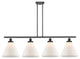 Innovations 916-4I-BK-G41-L Cone 12" 4 Light Island Light, Matte Black