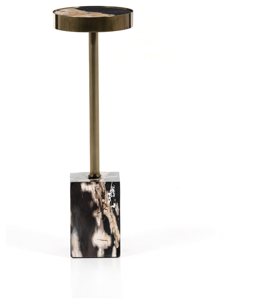 Bevin End Table, Dark Petrified Wood
