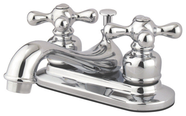 Kingston Brass 4" Centerset Bathroom Faucet w/Retail Pop-Up, Polished Chrome