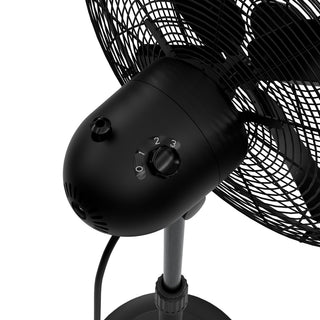 Hunter Classic Matte Black 4-Blade Oscillating 3-speed Standing Fan