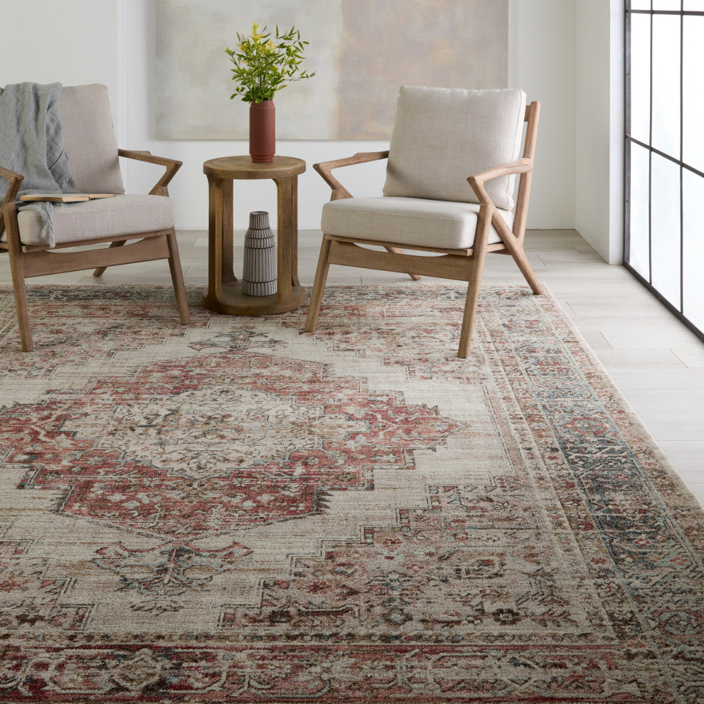 Vibe by Jaipur Living Emory Medallion Red/ Blue Area Rug 8'X10'