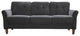 The Ayla I - Polyester Flared Arm Sofa, Light Gray