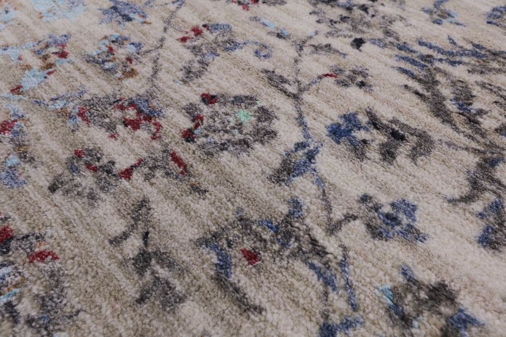 3' 2" X 5' 0" Persian Wool and Silk Hand Knotted Rug Q6324
