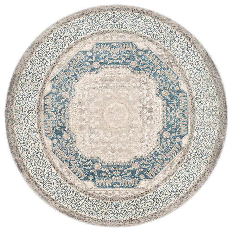 Safavieh Sofia Sof365A  Rug, Light Grey/Blue, 10'0" X 14'0"