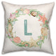 Coastal Christmas Monogram L 18x18 Spun Poly Pillow