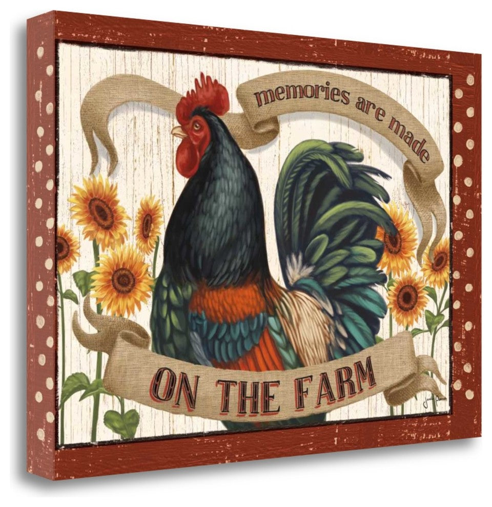 "Country Heart II Dots" By Janelle Penner, Giclee Print on Gallery Wrap Canvas