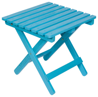 Shine Company Adirondack Folding Table With Hydro-Tex Finish, Aqua
