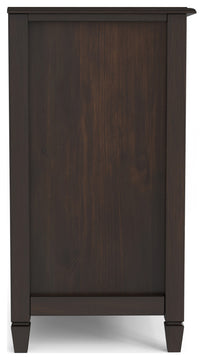Connaught Solid Wood Wide Storage Cabinet Buffet, Chestnut Brown
