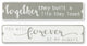 Set of 2, 38.39" White and Gray Embossed Metal Inspirational Signs