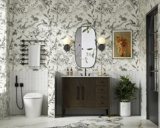 Home Living 42" Single Bathroom Vanity, Chocolate Oak