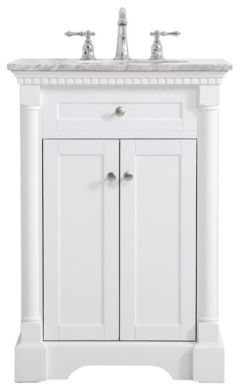 Home Living 24" Single Bathroom Vanity, White