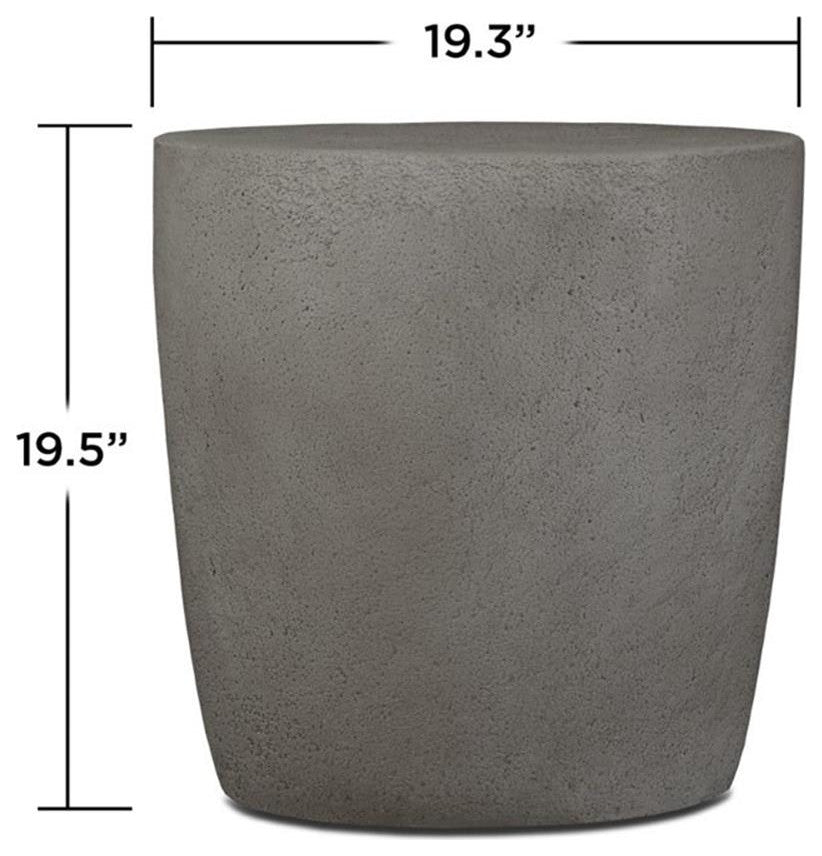 Real Flame Riverside Round Propane Tank Cover in Glacier Gray