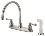 Kingston Brass Centerset Kitchen Faucet, Brushed Nickel