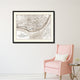 Cincinnati Vintage Sepia Map Canvas Print, 28"x37"
