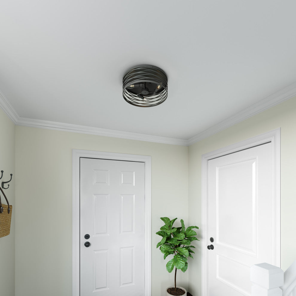 3 Light 13.5" Matte Black Pendant