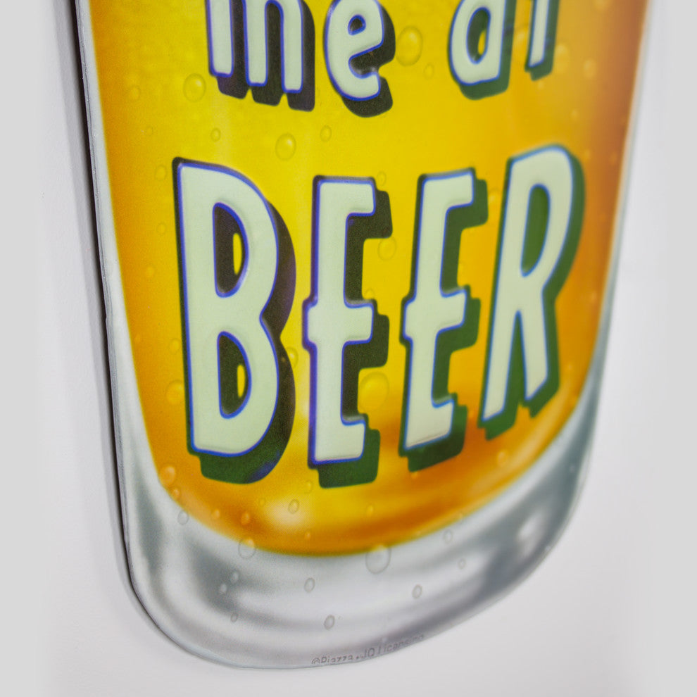 You Had Me at Beer Embossed Metal Wall Decor Sign for Bar, Garage or Man Cave