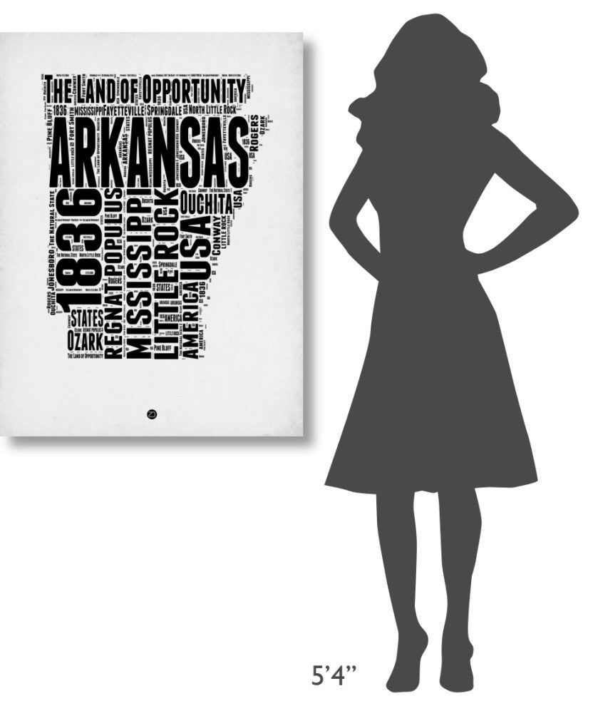 "Arkansas Word Cloud 2" Fine Art Print