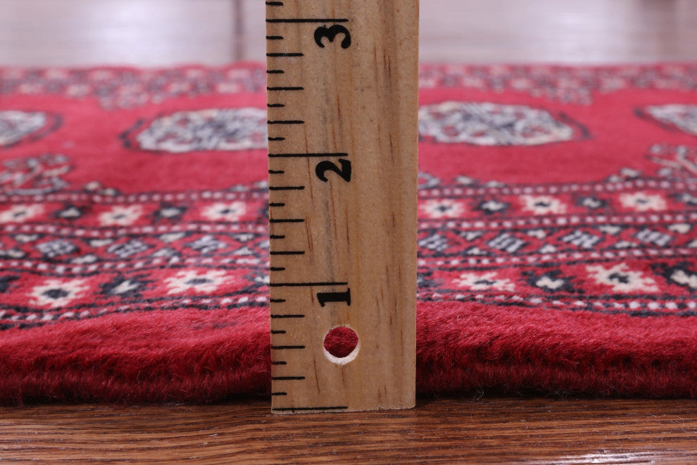 2' 0" X 3' 0" Hand Knotted Silky Bokhara Wool Rug - Q13849