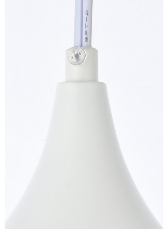 Nina 1-Light White Plug-In Pendant