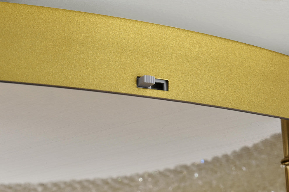 Home Living 33.5" LED Flush Mount, Satin Gold