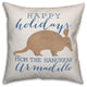 Holiday Armadillo 18"x18" Throw Pillow