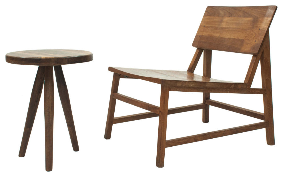 Mid Century Modern Style Walnut Side Table 16"x16"x20"