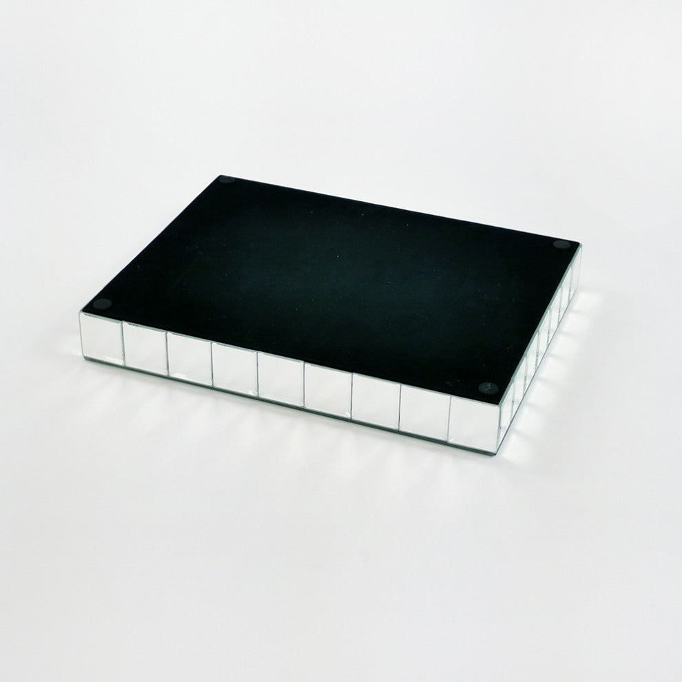 Rectangle Beveled Mirror Tray