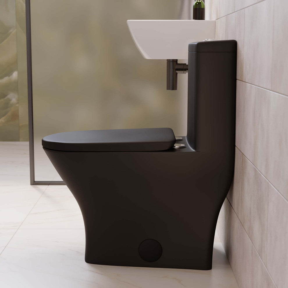 Sublime II Compact One-Piece Toilet, Dual Flush 0.8/1.28 GPF, Matte Black