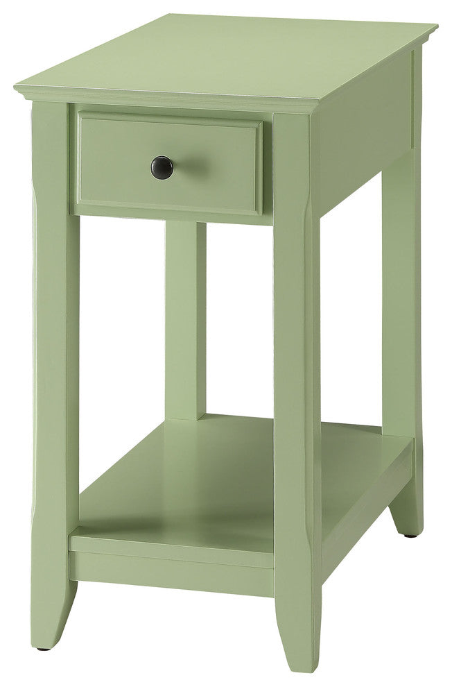 Urban Designs Bega Wooden Accent Side Table, Light Green