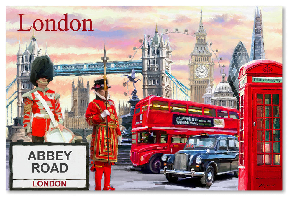 The Macneil Studio 'London Collage' Canvas Art, 47"x30"