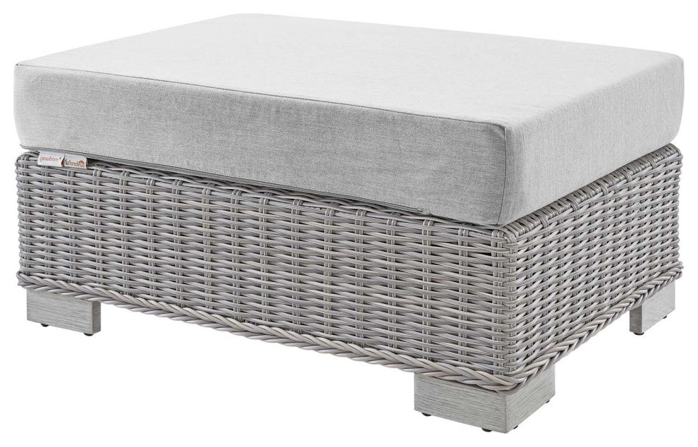 Lounge Sectional Sofa Set, Rattan, Wicker, Gray, Modern, Outdoor Patio Cafe