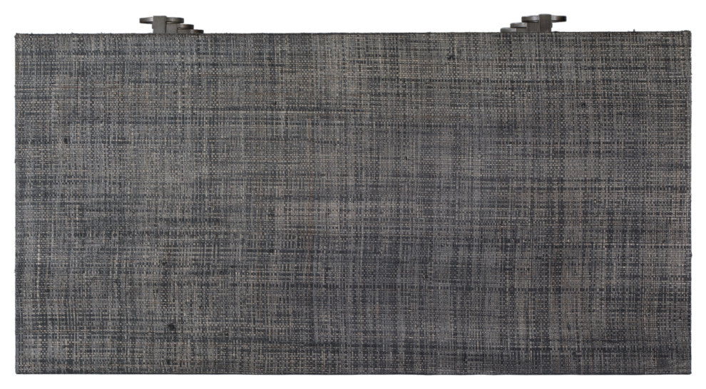 Bar Harbor 5 Drawer Raffia Dresser, Charcoal Raffia