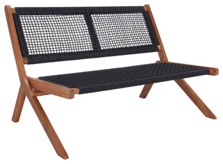 Safavieh Kobina 5 Piece Outdoor Living Set, Natural/Black Rope