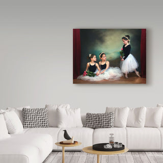 Sharon Forbes 'Three Ballerinas' Canvas Art, 47"x35"