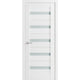 Solid French Door Frosted Glass | Quadro 4445 White Silk | -24 x 96