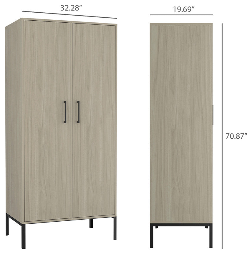 Talmage Modern Armoire Cabinet