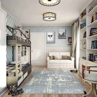 Enchanted 5'4" x 7'8" area rug in color Cloudy