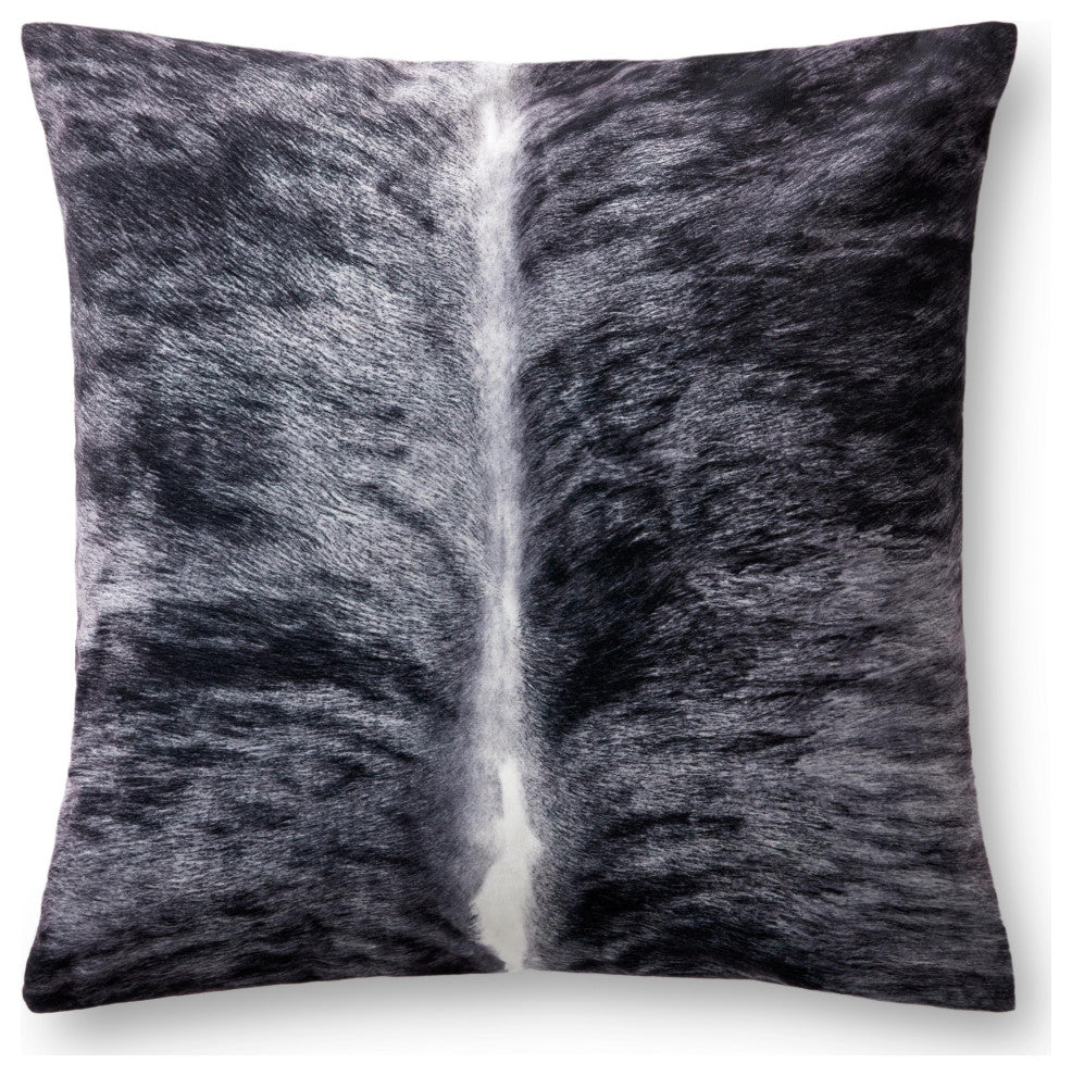 Loloi P0979 Charcoal 22" x 22" Cover w/Down Pillow