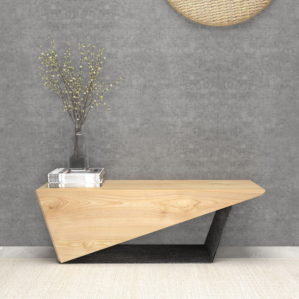 Rustic Wooden Bench 3-Person Seat Bench for Entryway with Metal