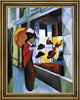 August Macke Hat Shop - 18" x 24" Framed Premium Canvas Print