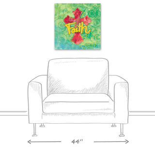 Cross Faith 20x20 Canvas Wall Art
