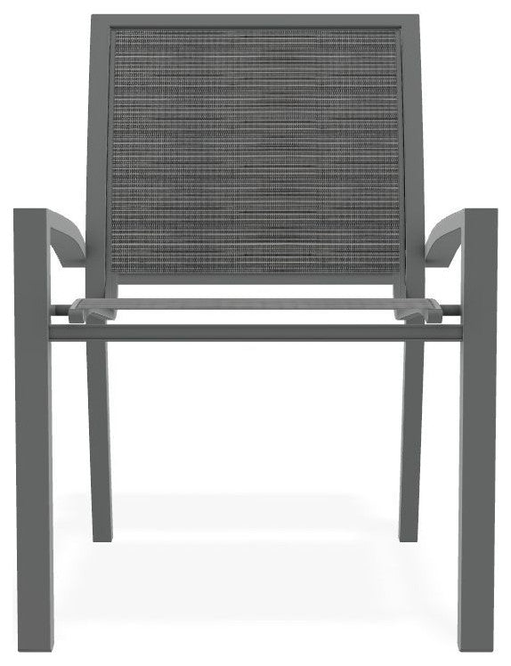 Kendall Sling Stackable Outdoor Dining Chair, Destiny Steel/Graphite