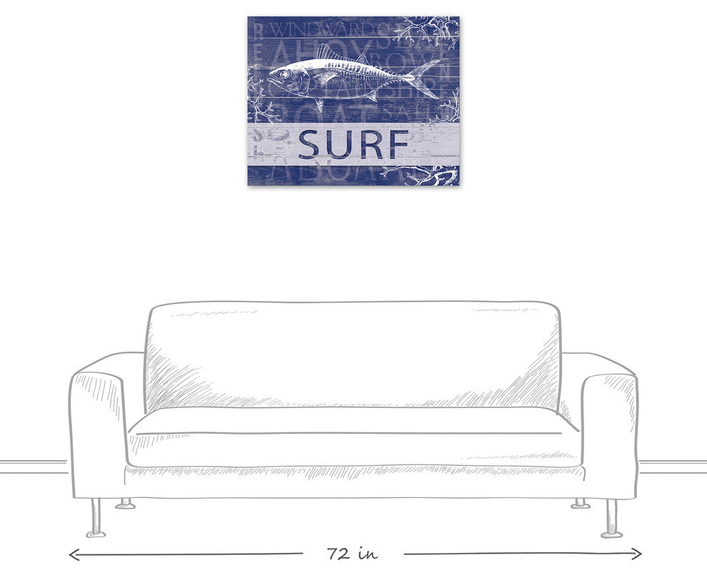 Surf Fish 24x30 Canvas Wall Art