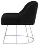 Inspired Home Kolibra Vanity Stool, Upholstered, Black