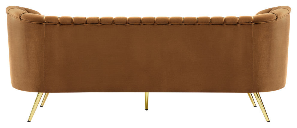 Margo Velvet Upholstered Set, Saddle, Sofa
